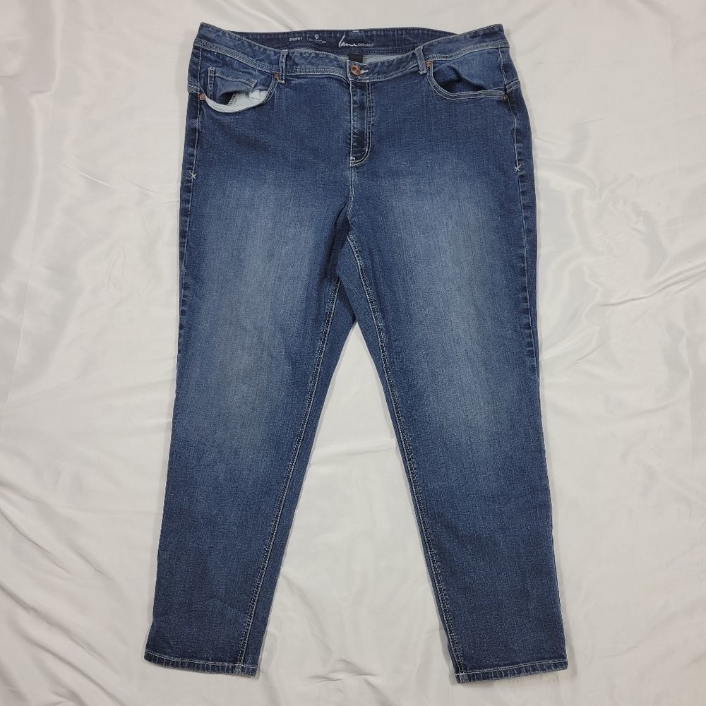 Lane Bryant Genius Fit Plus Size Denim Jeans Women's 26 Blue Skinny Ankle